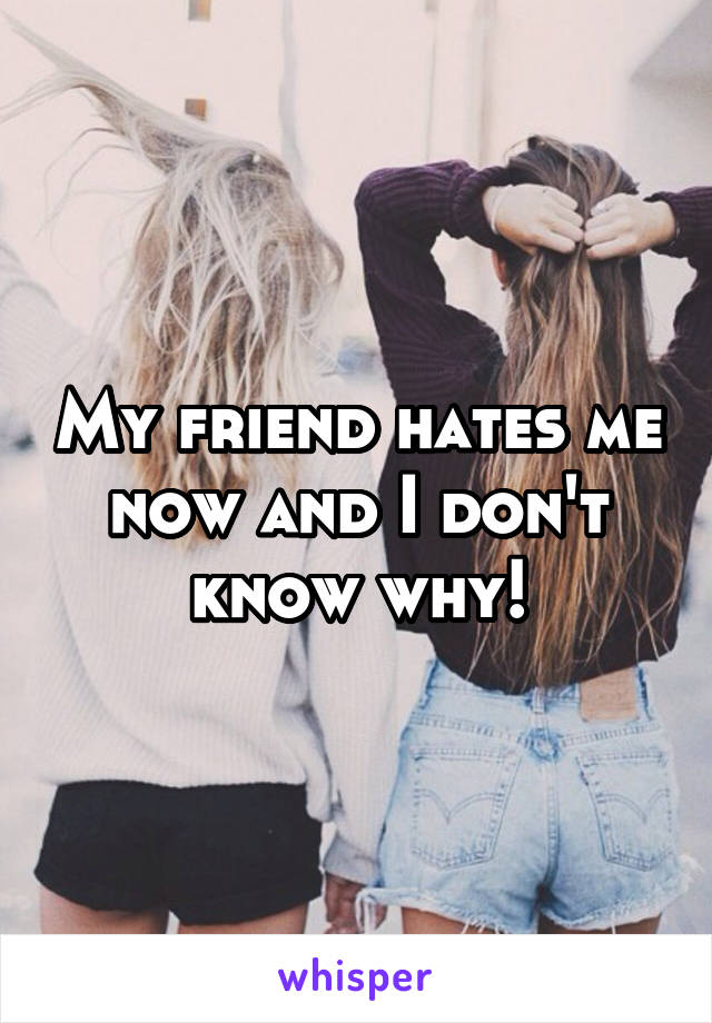 My friend hates me now and I don't know why!