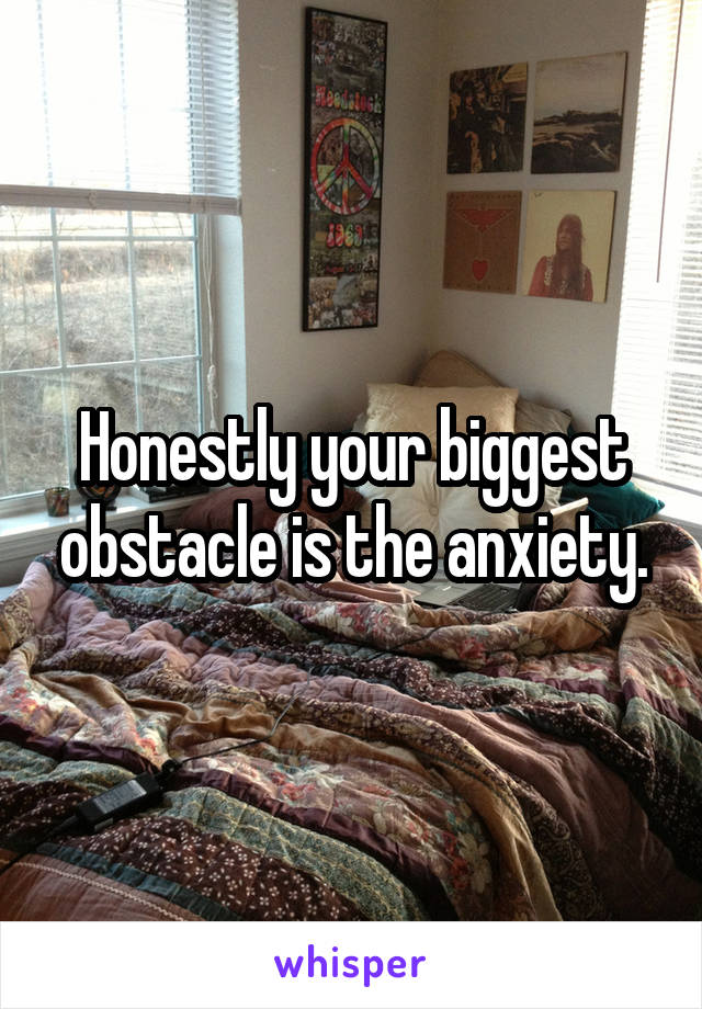 Honestly your biggest obstacle is the anxiety.