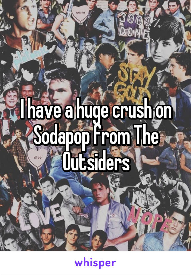 I have a huge crush on Sodapop from The Outsiders