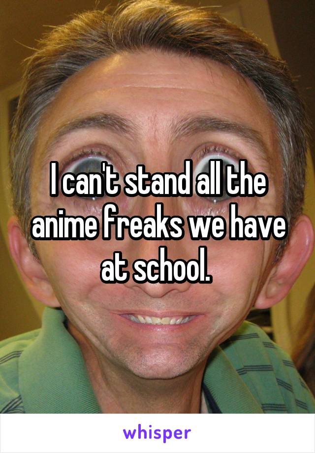 I can't stand all the anime freaks we have at school. 