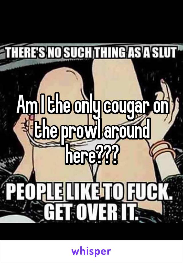 Am I the only cougar on the prowl around here???