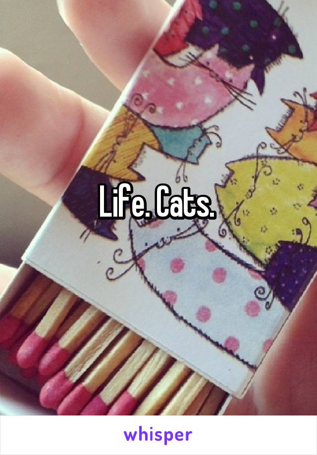 Life. Cats. 
