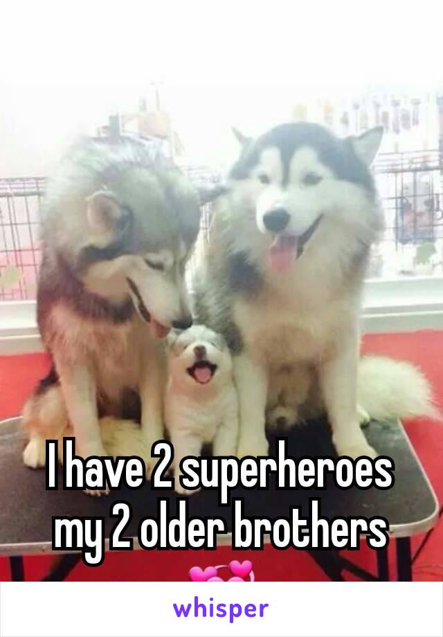 I have 2 superheroes my 2 older brothers💞