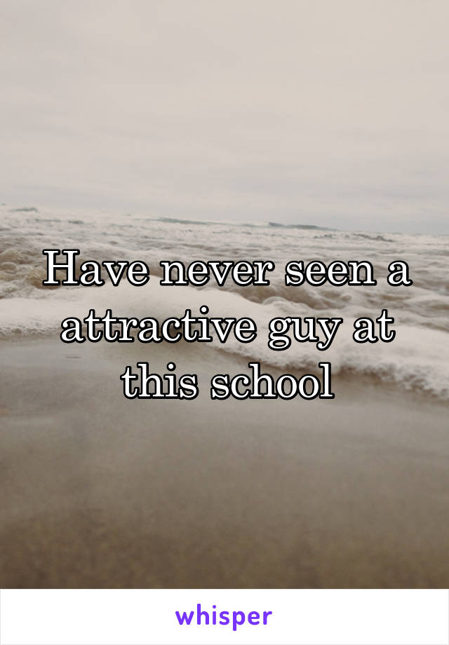 Have never seen a attractive guy at this school