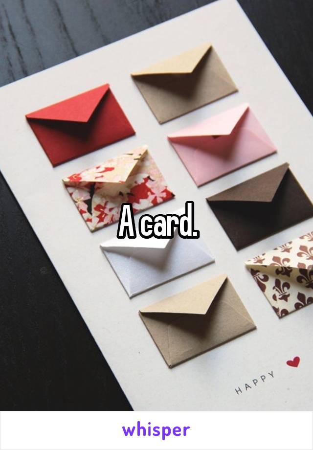 A card.