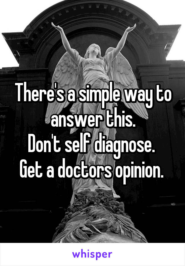 There's a simple way to answer this.
Don't self diagnose. 
Get a doctors opinion. 