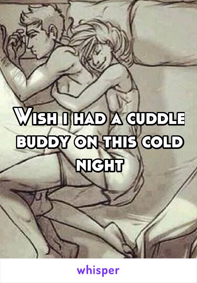 Wish i had a cuddle buddy on this cold night