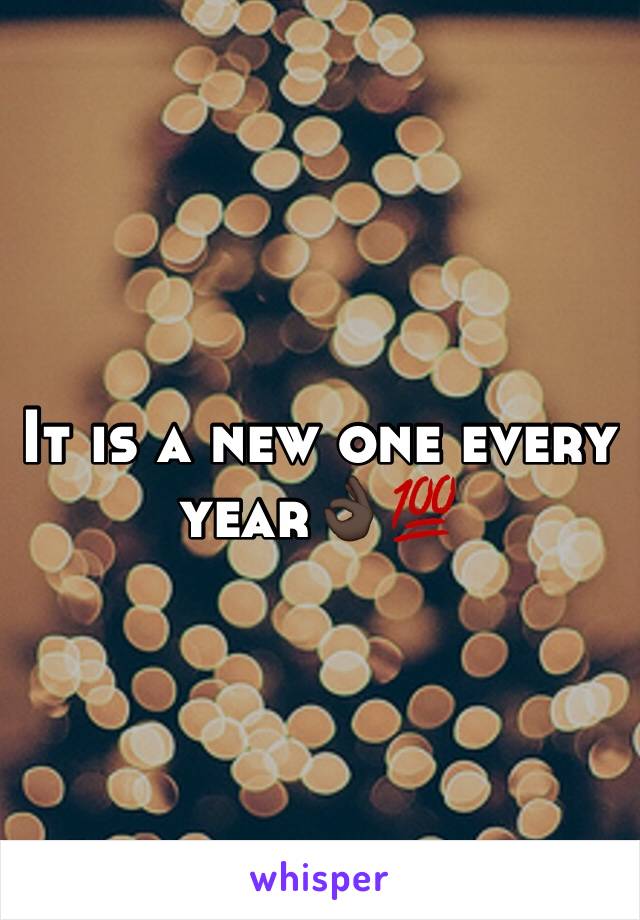 It is a new one every year👌🏿💯