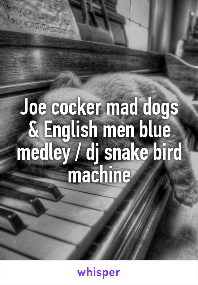 Joe cocker mad dogs & English men blue medley / dj snake bird machine