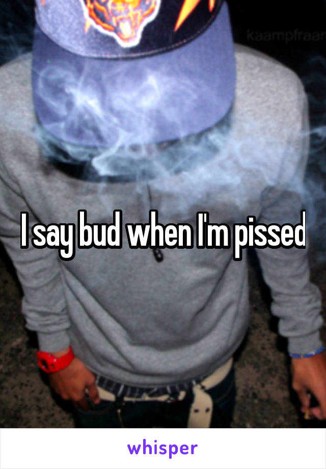 I say bud when I'm pissed