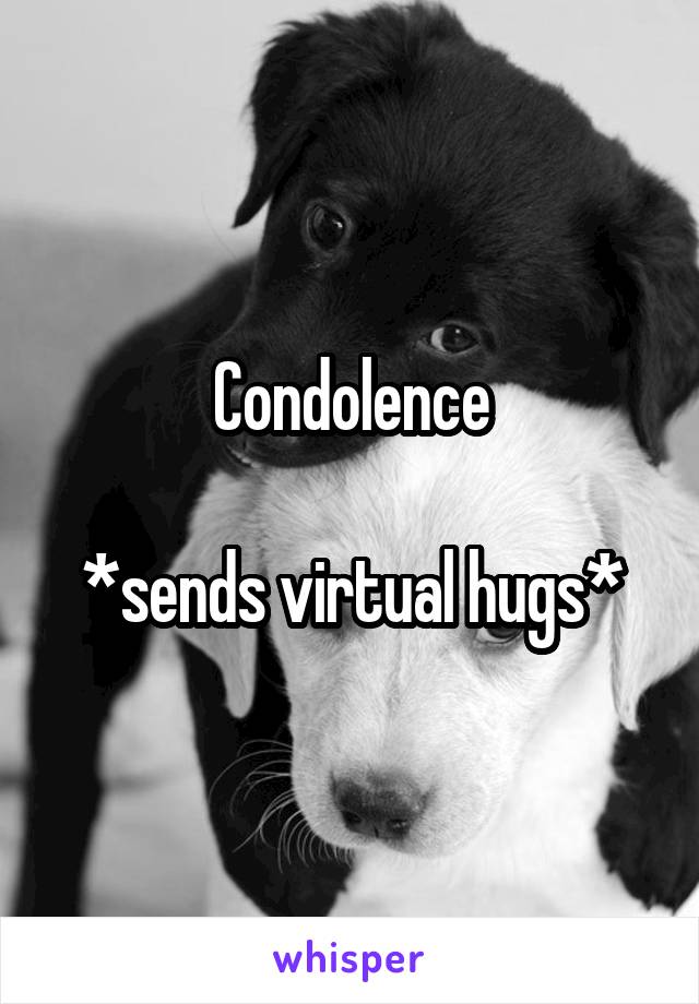 Condolence

*sends virtual hugs*