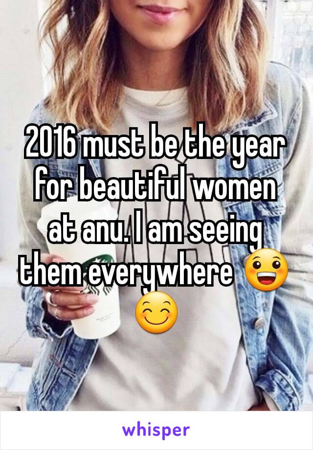 2016 must be the year for beautiful women at anu. I am seeing them everywhere 😀😊