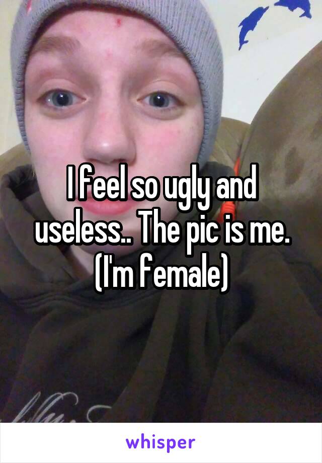 I feel so ugly and useless.. The pic is me. (I'm female)
