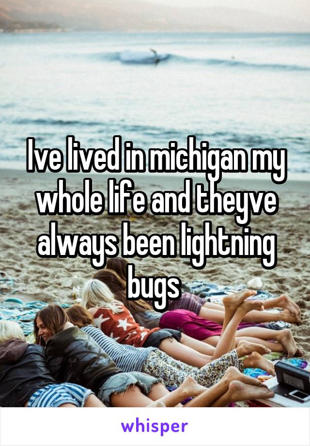 Ive lived in michigan my whole life and theyve always been lightning bugs 