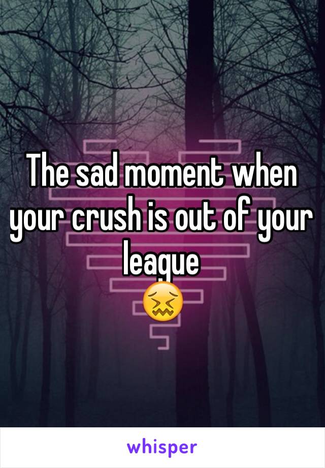 The sad moment when your crush is out of your league 
😖