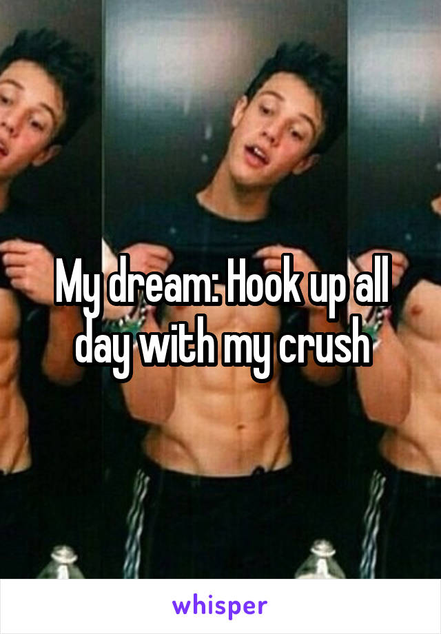 My dream: Hook up all day with my crush