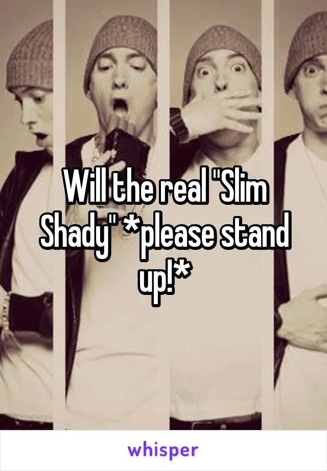 Will the real "Slim Shady" *please stand up!*