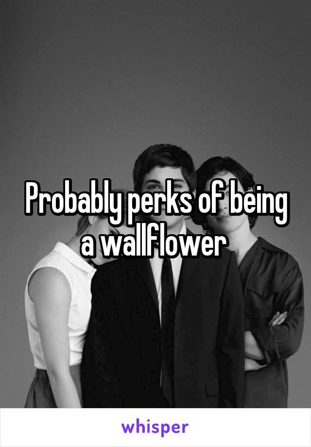 Probably perks of being a wallflower 