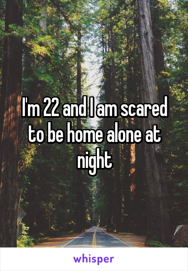 I'm 22 and I am scared to be home alone at night