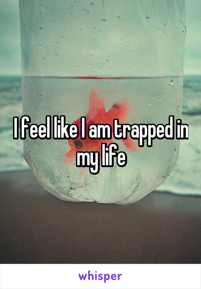 I feel like I am trapped in my life