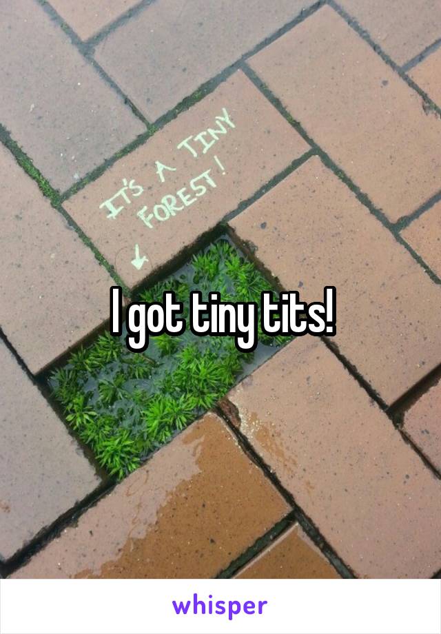 I got tiny tits!