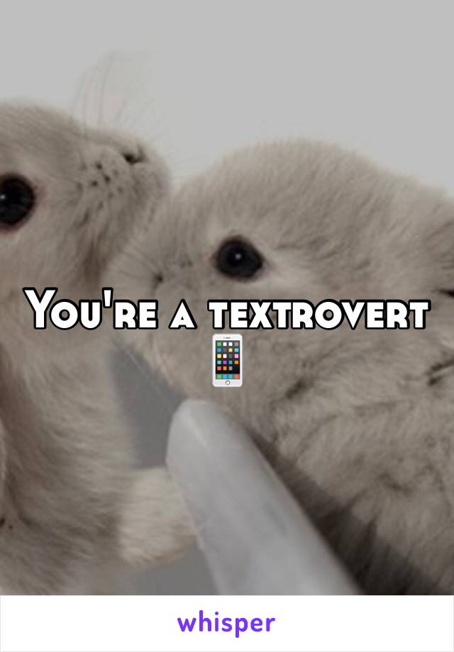 You're a textrovert 📱