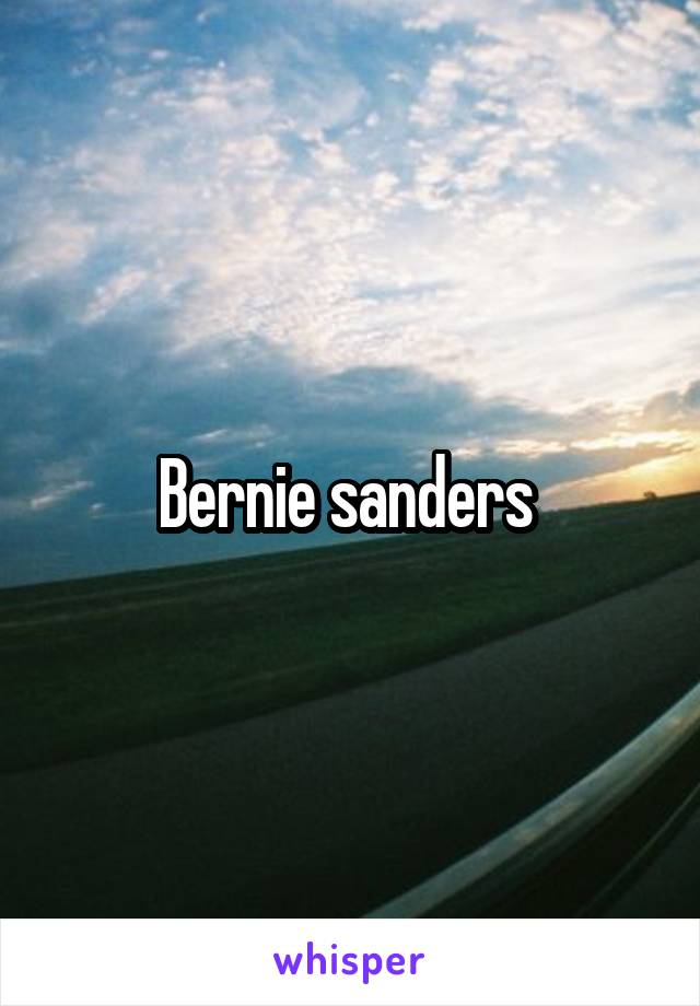 Bernie sanders 