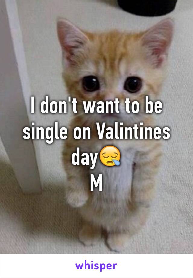 I don't want to be single on Valintines day😪
M
