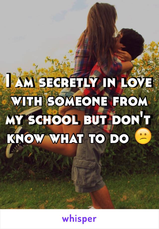 I am secretly in love with someone from my school but don't know what to do 😕