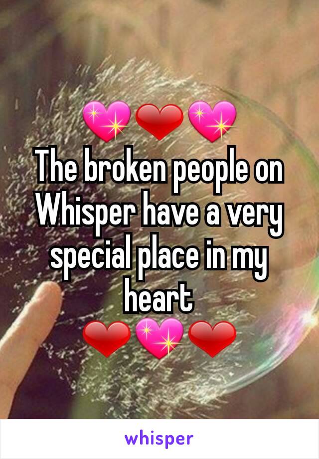 💖❤💖
The broken people on Whisper have a very special place in my heart
❤💖❤