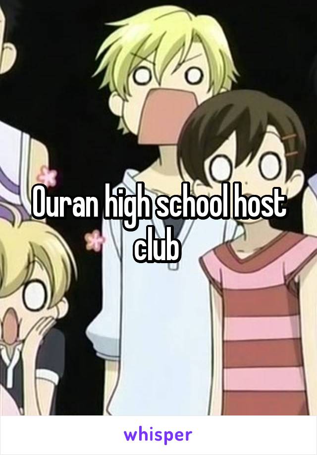 Ouran high school host club 