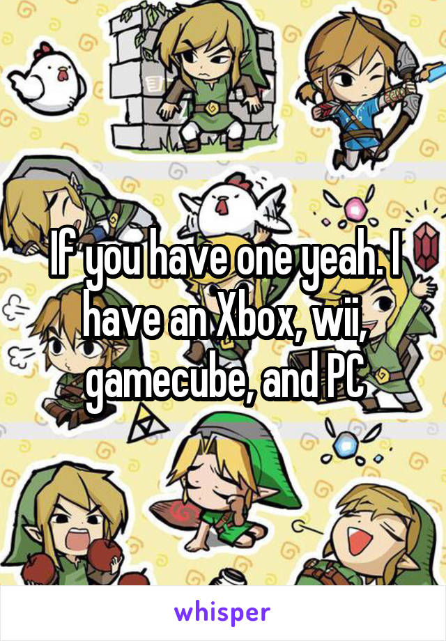 If you have one yeah. I have an Xbox, wii, gamecube, and PC