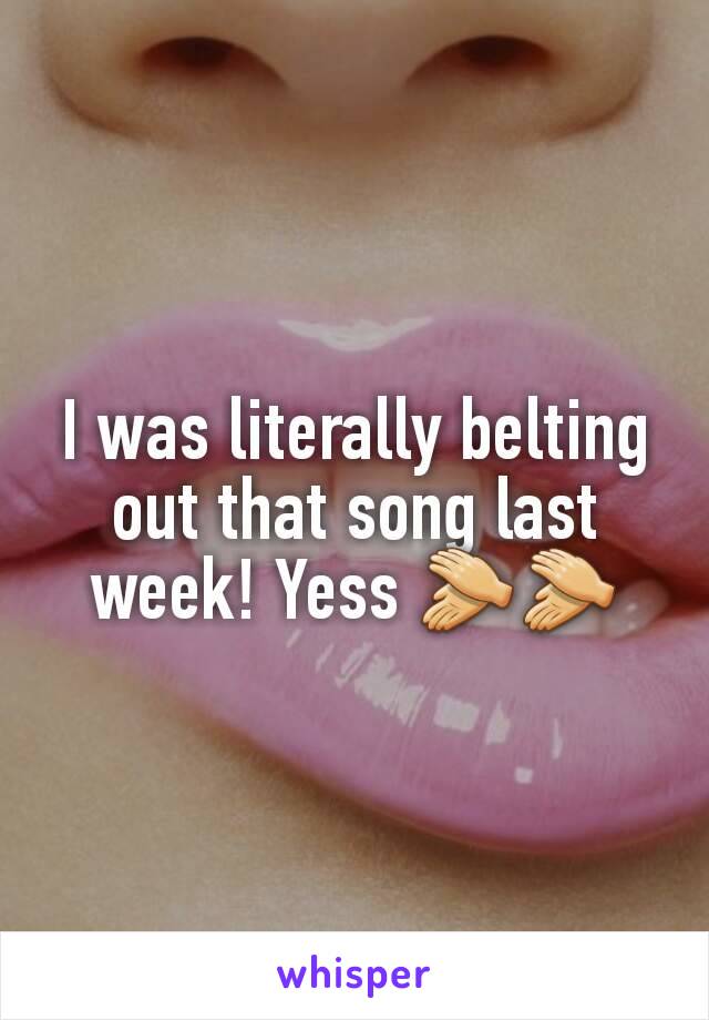 I was literally belting out that song last week! Yess 👏👏
