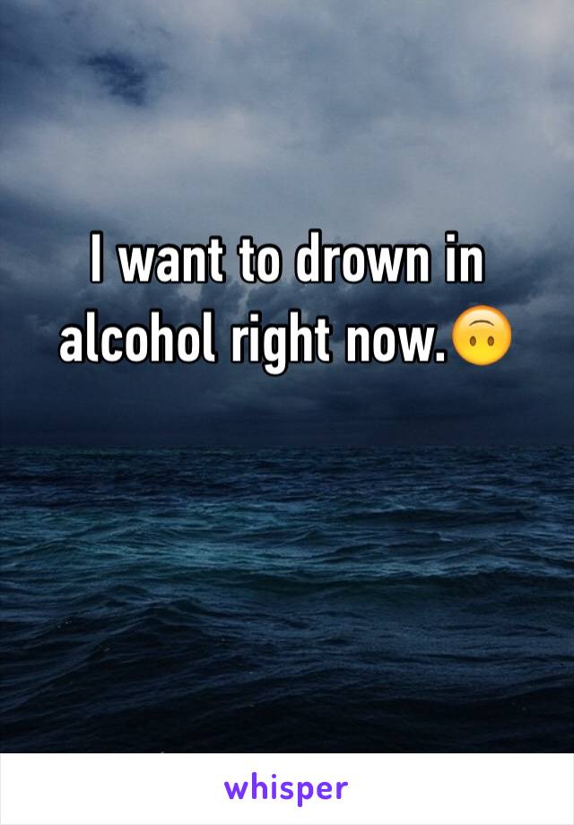 I want to drown in alcohol right now.🙃