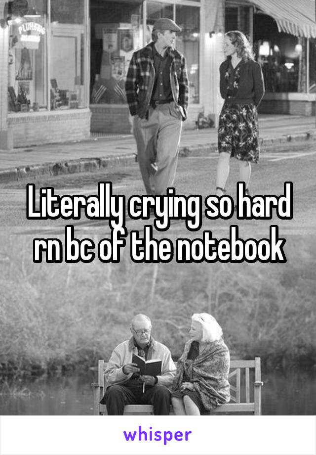 Literally crying so hard rn bc of the notebook