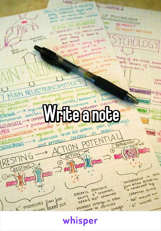 Write a note