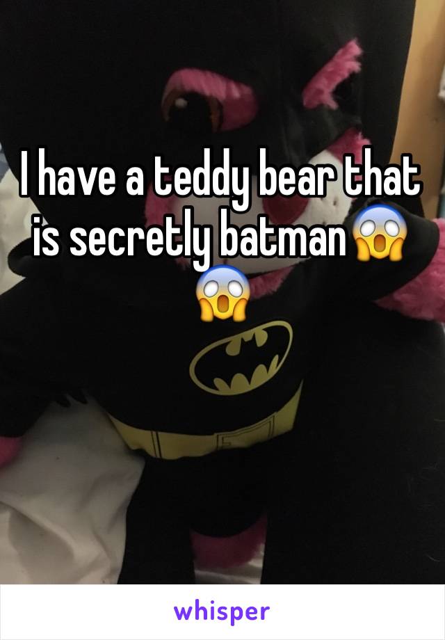 I have a teddy bear that is secretly batman😱😱
