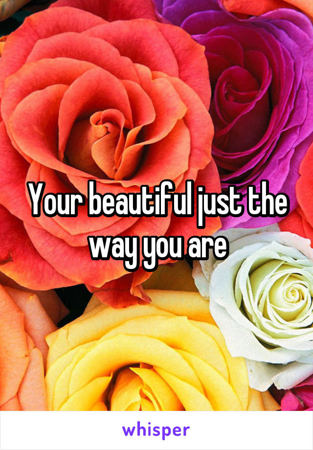 Your beautiful just the way you are