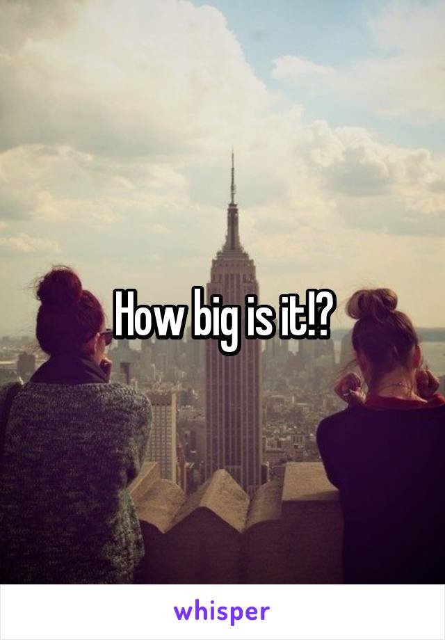 How big is it!?