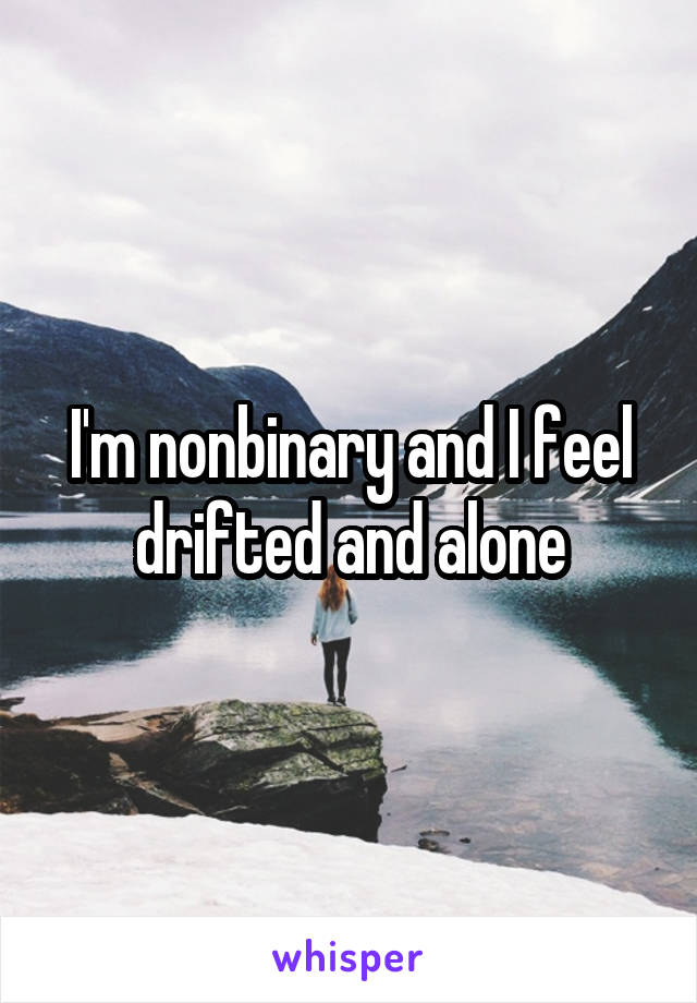 I'm nonbinary and I feel drifted and alone