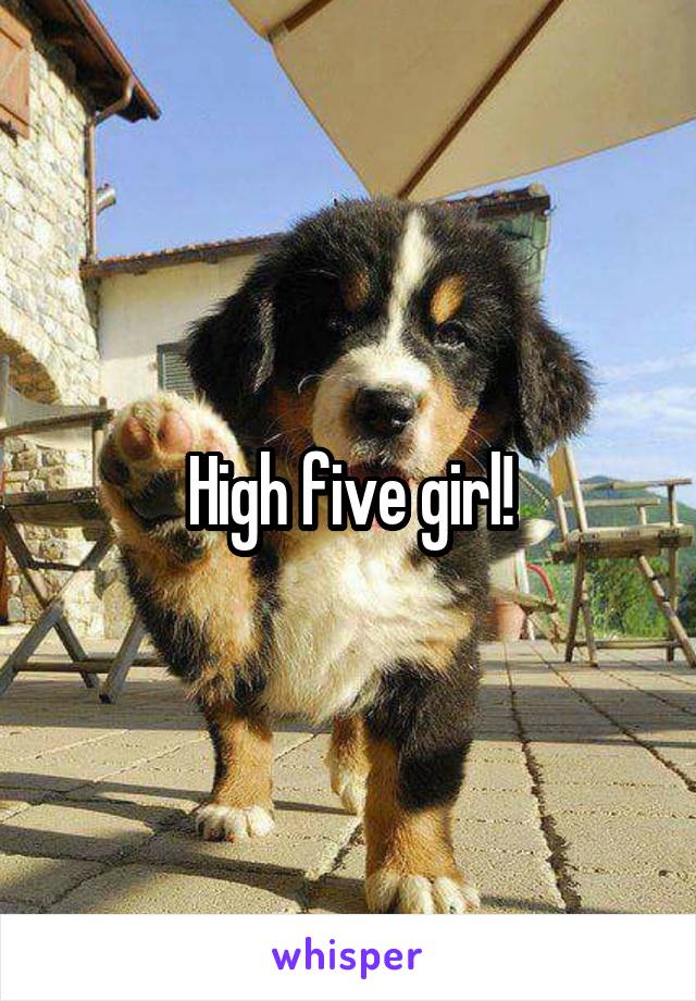 High five girl!