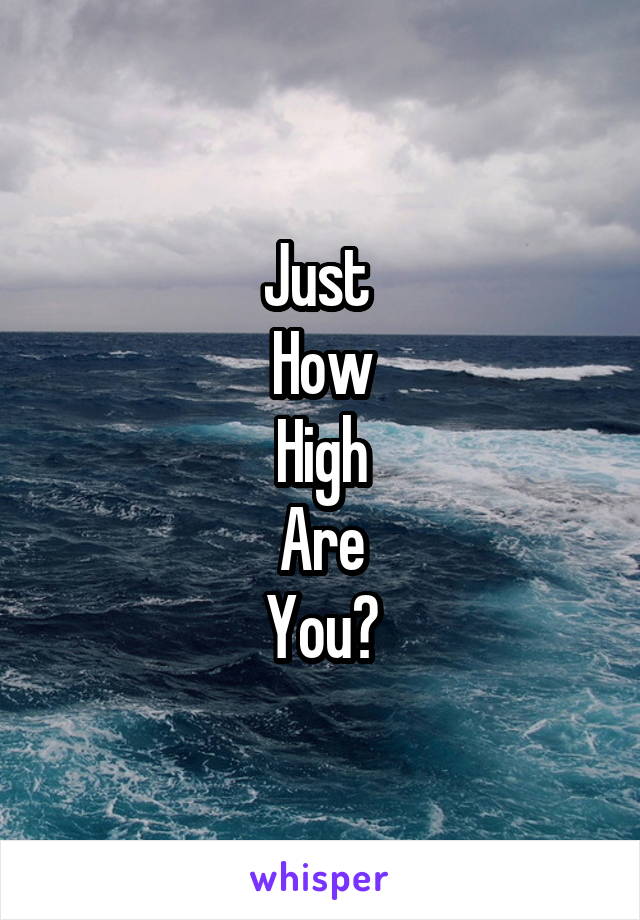Just 
How
High
Are
You?