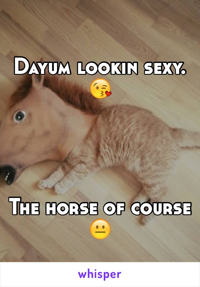 Dayum lookin sexy. 😘




The horse of course
😐
