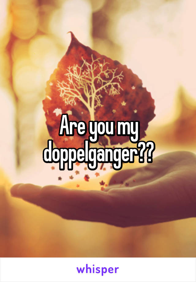 Are you my doppelganger??