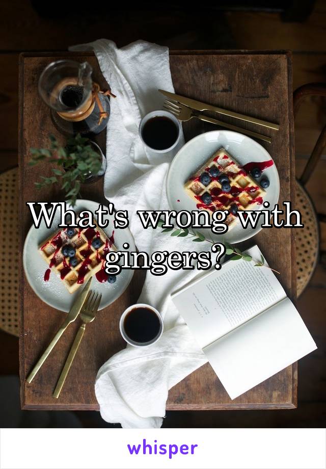 What's wrong with gingers?