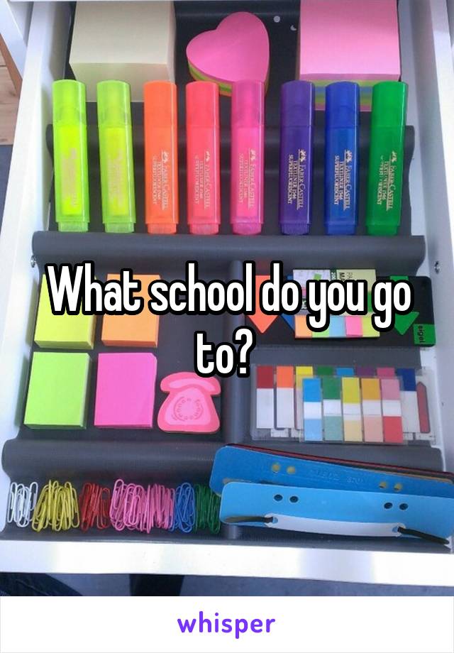 What school do you go to? 