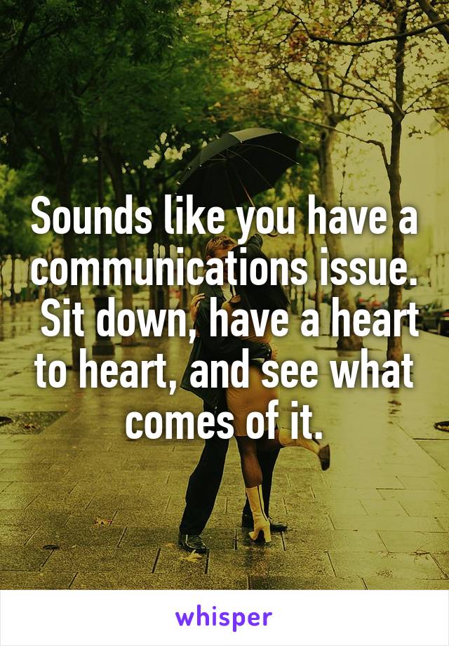 Sounds like you have a communications issue.  Sit down, have a heart to heart, and see what comes of it.