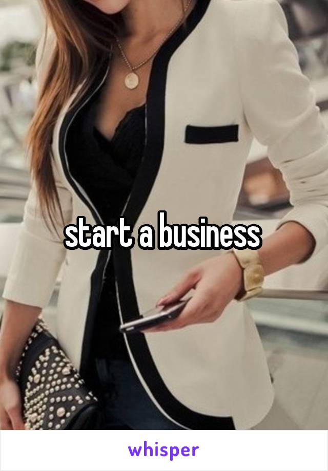 start a business 