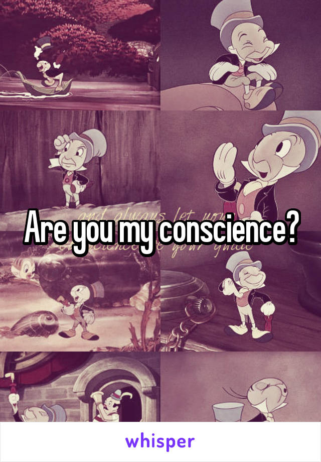 Are you my conscience?