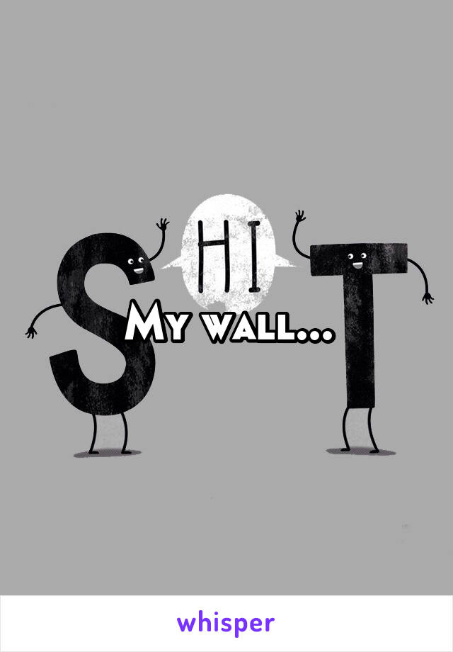 My wall...